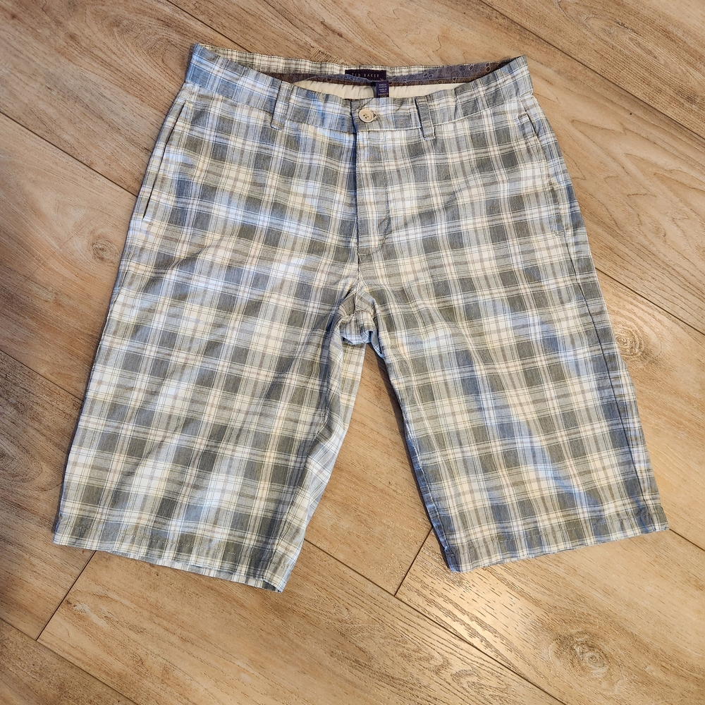 Ted Baker Plaid Gray Men's Shorts